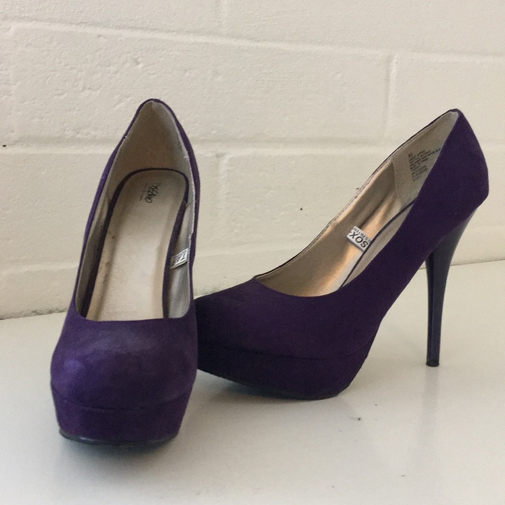 Purple Sued Pumps